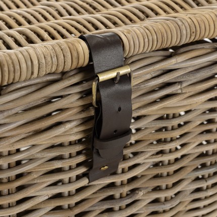 Coffre de rangement en kubu naturel KALLY 100cm
