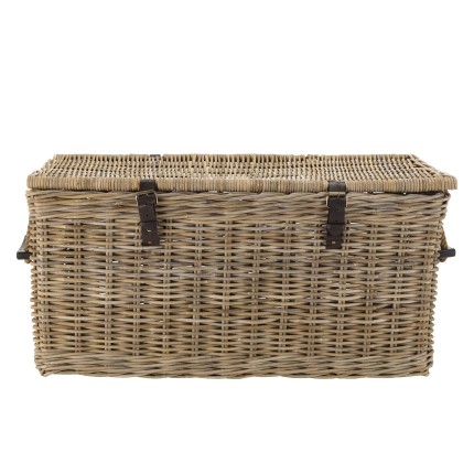 Coffre de rangement en kubu naturel KALLY 100cm