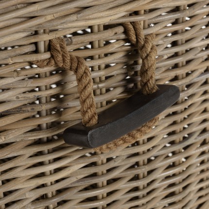 Coffre de rangement en kubu naturel KALLY 100cm