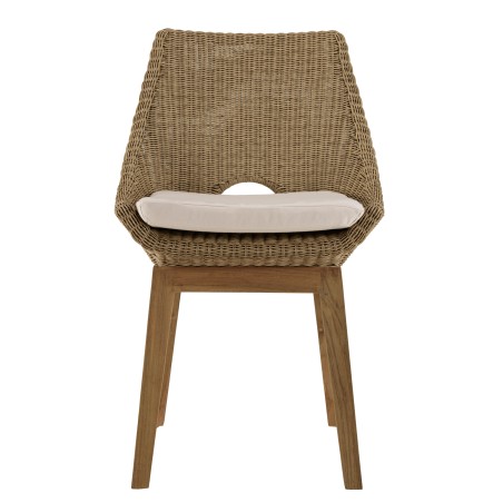 Lot 2 chaises jardin rotin synthétique KALLY