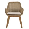 Lot 2 fauteuils jardin rotin synthétique KALLY