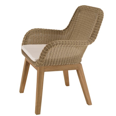 KALLY - Set of 2 Synthetic Rattan Garden Armchairs with Cushions