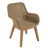 KALLY - Set of 2 Synthetic Rattan Garden Armchairs with Cushions