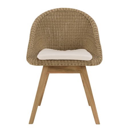 KALLY - Set of 2 Synthetic Rattan Garden Chairs