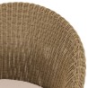 KALLY - Set of 2 Synthetic Rattan Garden Armchairs with Cushions
