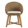 KALLY - Set of 2 Synthetic Rattan Garden Armchairs with Cushions