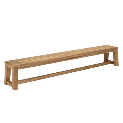 Banc de jardin en teck recyclé 270x35cm