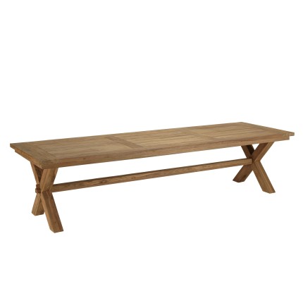 Table à manger de jardin KALLY 320x100cm teck recyclé