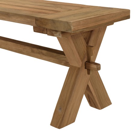 Banc de jardin en teck recyclé KALLY 270x35cm