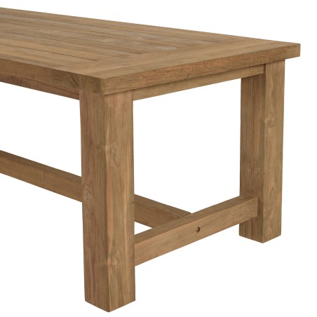 Table à manger de jardin KALLY 220x100cm teck recyclé