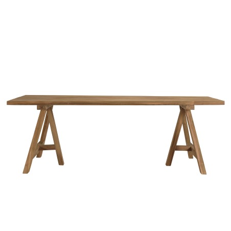 Table à manger de jardin KALLY 220x100cm teck recyclé