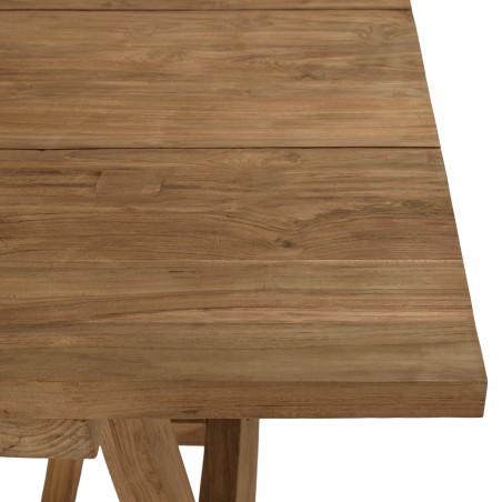 Table à manger de jardin KALLY 220x100cm teck recyclé
