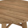 Table à manger de jardin ronde KALLY 150x150cm en teck recyclé