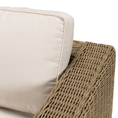 KALLY 5-Seater Garden Furniture Set - Taupe Synthetic Rattan