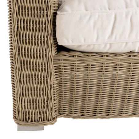 KALLY 5-Seater Garden Furniture Set - Taupe Synthetic Rattan
