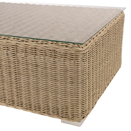 KALLY 5-Seater Garden Furniture Set - Taupe Synthetic Rattan