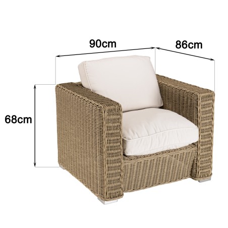 KALLY 5-Seater Garden Furniture Set - Taupe Synthetic Rattan