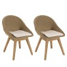 Lot 2 chaises jardin rotin synthétique KALLY