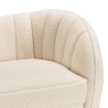 LEOPOLD 2-Seater Wave Sofa in Ecru Bouclé Fabric