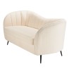 LEOPOLD 2-Seater Wave Sofa in Ecru Bouclé Fabric