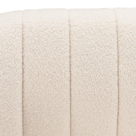 LEOPOLD 2-Seater Shell Sofa in Ecru Bouclé Fabric