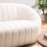 LEOPOLD 2-Seater Shell Sofa in Ecru Bouclé Fabric