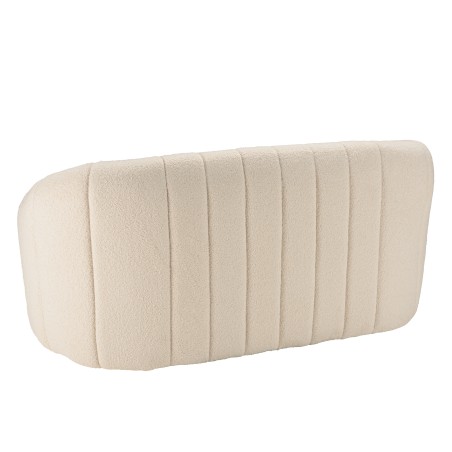 LEOPOLD 2-Seater Shell Sofa in Ecru Bouclé Fabric