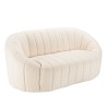LEOPOLD 2-Seater Shell Sofa in Ecru Bouclé Fabric