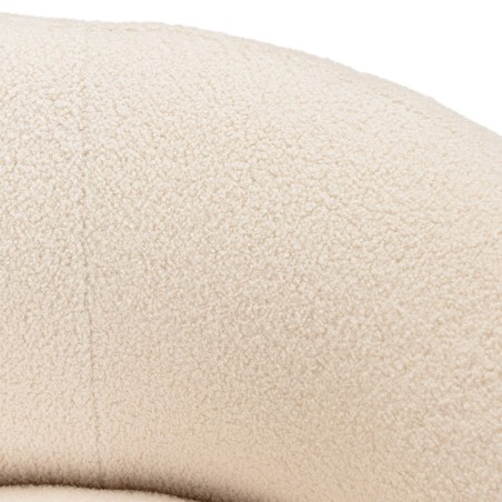 LEOPOLD - 3-seater Beanbag Sofa in Ecru Bouclé Fabric