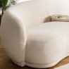 LEOPOLD - 3-seater Beanbag Sofa in Ecru Bouclé Fabric