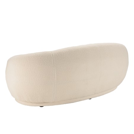LEOPOLD - 3-seater Beanbag Sofa in Ecru Bouclé Fabric