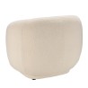 LEOPOLD Round Armchair in Ecru Bouclé Fabric - Modern Elegance