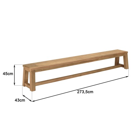 KALLY Garden Furniture Set - Recycled Teak Table & Benches