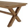 Salon de jardin KALLY en teck recyclé - Table et 2 bancs