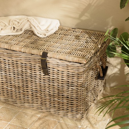 KALLY Storage Chest in Natural Kubu 100cm