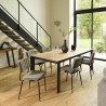 AGATHE - Set of 2 Dark Grey Velvet Chairs | Black Metal Legs