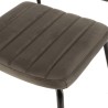 Lot 2 chaises velours gris foncé AGATHE