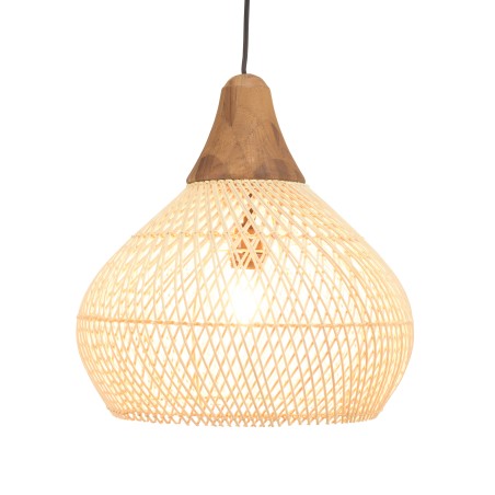 Suspension SIXTINE en rotin naturel 40x40cm