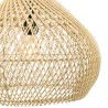 SIXTINE 'Bell' Pendant Light 40x40cm - Natural Rattan & Teak
