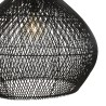 Suspension SIXTINE en rotin noir 68x68cm