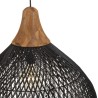 Suspension SIXTINE en rotin noir 68x68cm