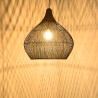 Suspension SIXTINE en rotin noir 68x68cm