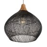 Suspension SIXTINE en rotin noir 68x68cm