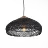 Suspension rotin noir SIXTINE 40x40cm