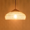 SIXTINE Pendant Light - Natural Rattan & Teak - 40 x 40 cm