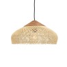 SIXTINE Pendant Light - Natural Rattan & Teak - 40 x 40 cm