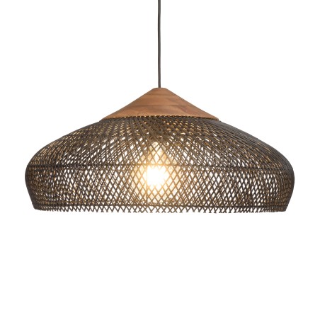 Suspension SIXTINE en rotin noir 65x65cm