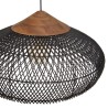 Suspension SIXTINE en rotin noir 65x65cm