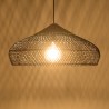 SIXTINE - Black Rattan Pendant Light 65x65cm