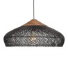 SIXTINE - Black Rattan Pendant Light 65x65cm
